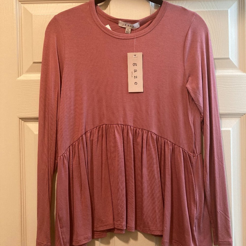 Pink Peplum Shirt